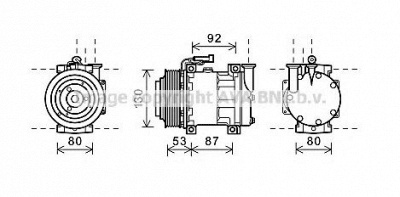 AVA QUALITY COOLING alk122 -  Компрессор, кондиционер